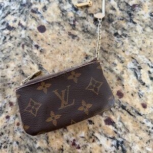 Louis Vuitton Brown and Gold Monogram Key Pouch